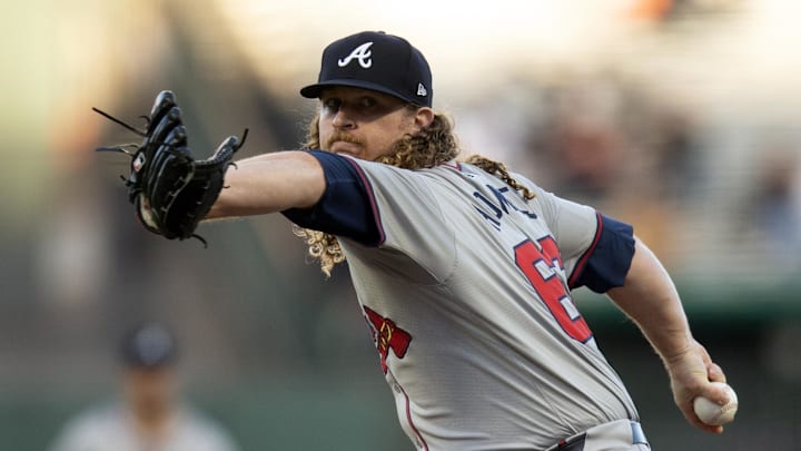 Atlanta Braves pitcher Grant Holmes Atlanta Braves pitcher Grant Holmes