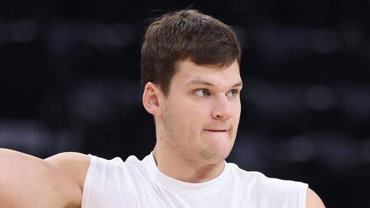 Oct 27, 2025; Salt Lake City, Utah, USA; Utah Jazz center Walker Kessler (24) warms up before the game against the Phoenix Suns at Delta Center. Mandatory Credit: Rob Gray-Imagn Images