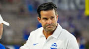 Duke football head coach Manny Diaz