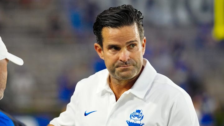 Duke football head coach Manny Diaz