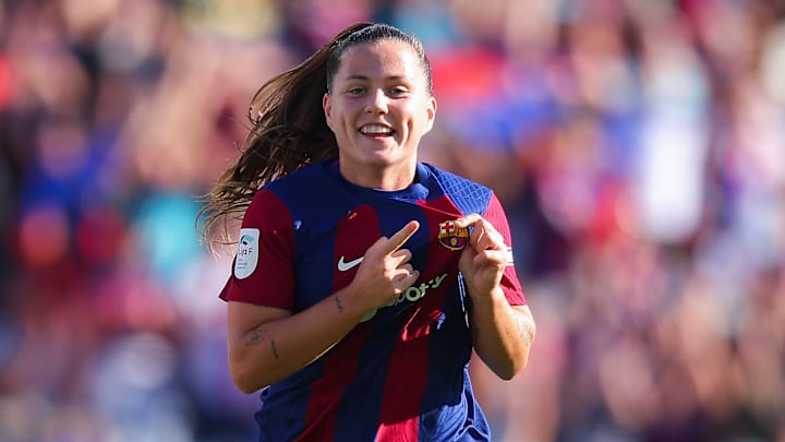 Artilheira da Champions, Pina brilha com o uniforme do Barcelona na temporada Artilheira da Champions, Pina brilha com o uniforme do Barcelona na temporada