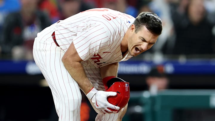 Philadelphia Phillies catcher J.T. Realmuto has struggled at the plate this season.