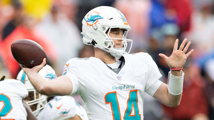 Quinn Ewers will make his first NFL start on Sunday.