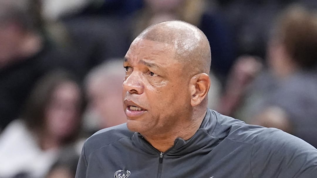 Milwaukee Bucks head coach Doc Rivers directs traffic his team against the Memphis Grizzlies.