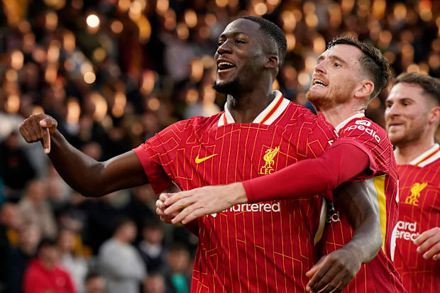 Ibrahima Konaté, Andy Robertson, Alexis Mac Allister