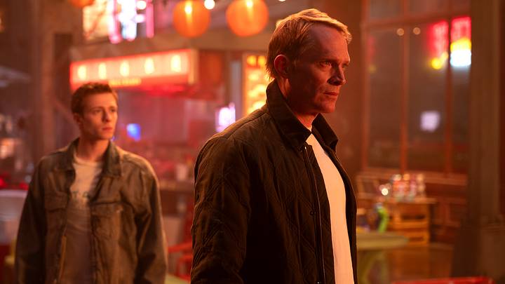 L-R: Ruaridh Mollica and Paul Bettany in Marvel Television's VISIONQUEST, exclusively on Disney+