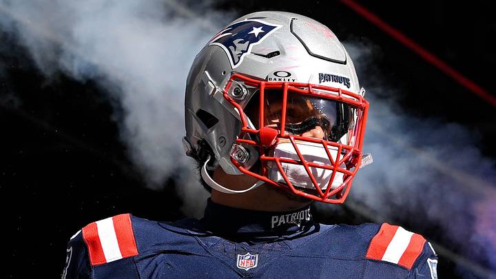 Nov 2, 2025; Foxborough, Massachusetts, USA; New England Patriots offensive tackle Will Campbell (66) walks out of the player's tunnel before a game against the Atlanta Falcons at Gillette Stadium. Mandatory Credit: Eric Canha-Imagn Images