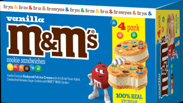 M&M's Cookie Sandwiches. Image Credit to M&M's Ice Cream. 