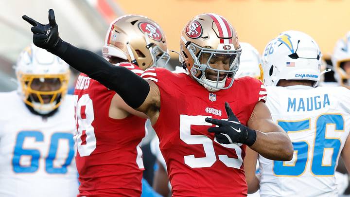 San Francisco 49ers linebacker Curtis Robinson (59)