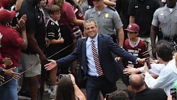 South Carolina Head Coach Shane Beamer during Gamecock Walk outside of Williams-Brice Stadium in Columbia, S.C. Saturday, September 14, 2024.