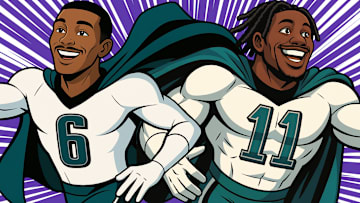 Philadelphia Eagles WRs DeVonta Smith and A.J. Brown