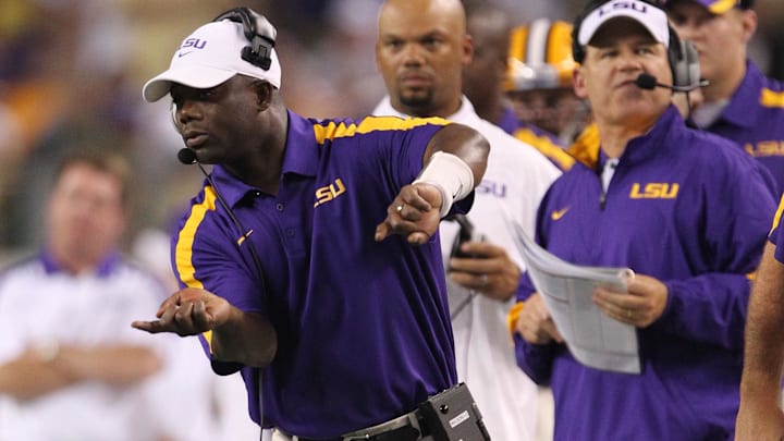 Frank Wilson has taken over as LSU's interim coach following Brian Kelly's firing. Frank Wilson has taken over as LSU's interim coach following Brian Kelly's firing.