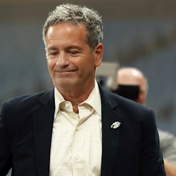 Tampa Bay Rays principal owner Stu Sternberg during the press conference as the Tampa Bay Rays announced today that a historic agreement has been reached with the City of St. Petersburg and Pinellas County to move forward with a new state-of-the-art ballpark at Tropicana Field in 2023.