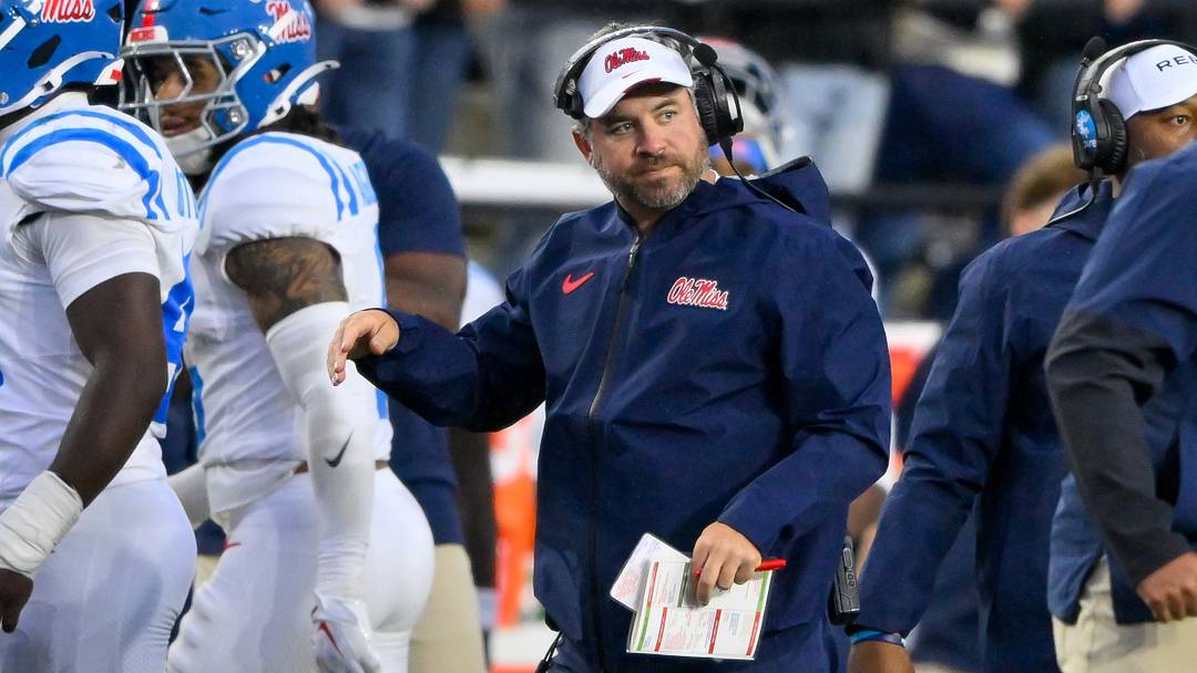 Oct 10, 2026; Nashville, Tennessee, USA; Ole Miss Rebels head coach Pete Golding paces the sideline against the Vanderbilt Commodores during the second half at FirstBank Stadium. Mandatory Credit: Steve Roberts-Imagn Images Oct 10, 2026; Nashville, Tennessee, USA; Ole Miss Rebels head coach Pete Golding paces the sideline against the Vanderbilt Commodores during the second half at FirstBank Stadium. Mandatory Credit: Steve Roberts-Imagn Images