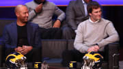Derek Jeter y Tom Brady en un evento organizado por la Universidad de Michigan