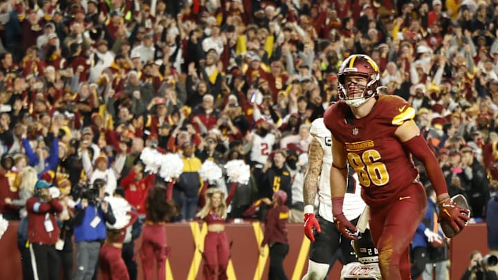 Washington Commanders tight end Zach Ertz on Dec 29, 2024.