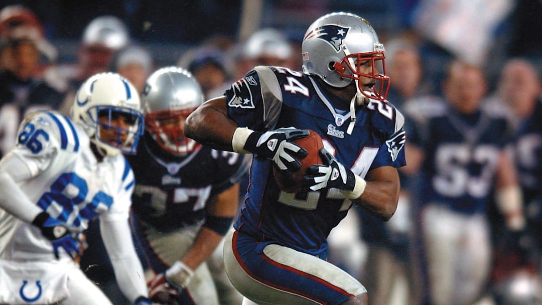 Aliquippa graduate Ty Law, seen here playing for the New England Patriots in the 2004 AFC Championship game, is one of many Beaver County football greats to find his way to the NFL. Law, who was inducted into the Pro Football Hall of Fame  in 2019,  directed a new documentary about the school, Hall of Fame High.