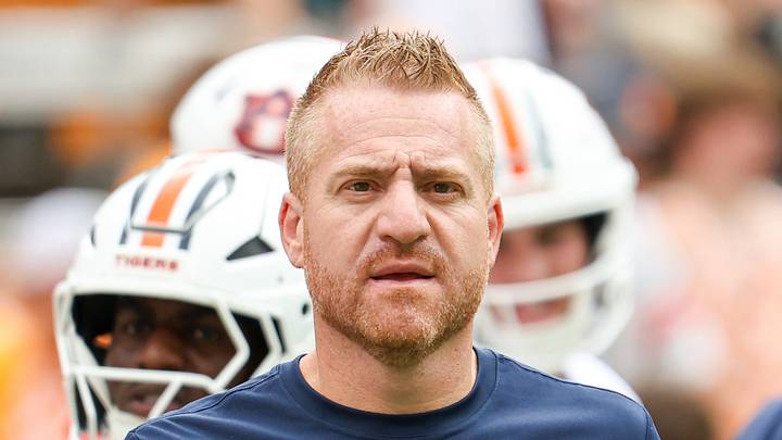 Oct 3, 2026; Knoxville, Tennessee, USA;  Auburn Tigers head coach Alex Golesh before the game against the Tennessee Volunteers at Neyland Stadium.  Mandatory Credit: Randy Sartin-Imagn Images