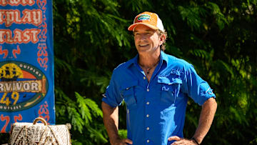 “The Devil’s Shoes” – A major shakeup hits the game when two tribes turn to three. New tribe members size each other up, but with only four players on each tribe, there is not much room to hide. Then, heat and exhaustion take a major toll on one castaway, on SURVIVOR, Wednesday, Oct. 29. Pictured (L-R): Jeff Probst. Photo: Robert Voets/CBS ©2025 CBS Broadcasting, Inc. All Rights Reserved.