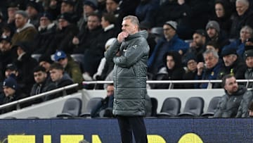 Dejected looking Ange on the touchline