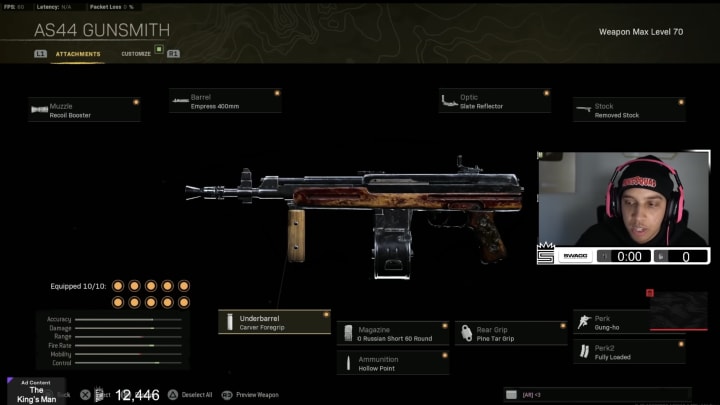 FaZe Swagg, a major content creator for Call of Duty (COD): Warzone revealed a new loadout for the AS44 that gives the gun perfect accuracy.
