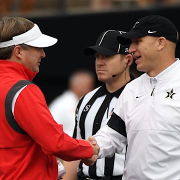Georgia’s Kirby Smart was asked about Vanderbilt’s attempt to schedule a 13th game as the Commodores try to push for a College Football Playoff berth.