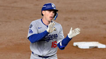 Oct 29, 2024; New York, New York, USA; Los Angeles Dodgers catcher Will Smith (16) rounds the bases after hitting a home run during the fifth inning against the New York Yankees in game four of the 2024 MLB World Series at Yankee Stadium. Mandatory Credit: John Jones-Imagn Images
