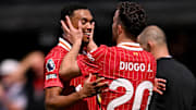 Trent Alexander-Arnold (left) made 145 appearances alongside Diogo Jota for Liverpool.