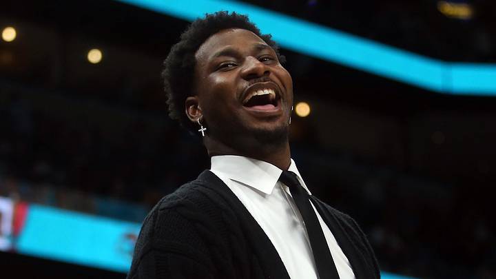 Feb 20, 2026; Memphis, Tennessee, USA; Utah Jazz forward Jaren Jackson Jr. (20) reacts toward fans during the fourth quarter against the Memphis Grizzlies at FedExForum. Mandatory Credit: Petre Thomas-Imagn Images