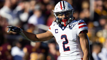 Nov 25, 2023; Tempe, Arizona, USA; Arizona Wildcats cornerback Treydan Stukes (2) against the Arizona State Sun Devils in the first half of the Territorial Cup at Mountain America Stadium