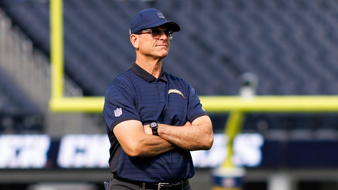 Los Angeles Chargers head coach Jim Harbaugh