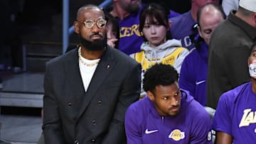 Celebrities At The Los Angeles Lakers Game