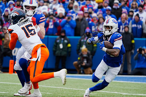 Buffalo Bills RB James Cook could be on the trade market soon.