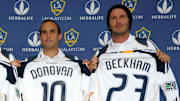 Landon Donovan (left) and David Beckham (right) won two MLS Cups together with the LA Galaxy. 