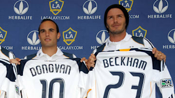 Landon Donovan (left) and David Beckham (right) won two MLS Cups together with the LA Galaxy. 