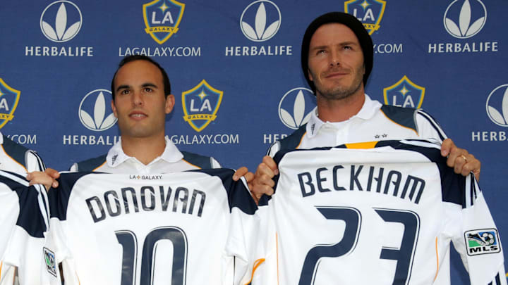 Landon Donovan (left) and David Beckham (right) won two MLS Cups together with the LA Galaxy. 