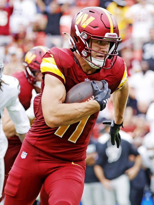 Washington Commanders wide receiver Luke McCaffrey (11).