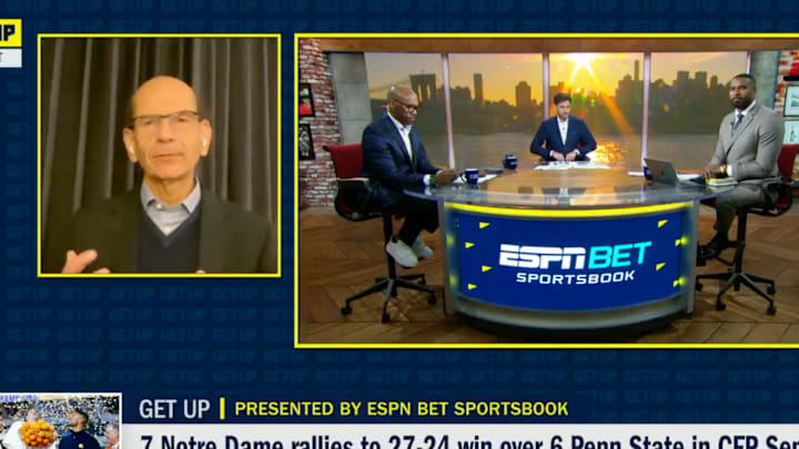 Paul Finebaum discusses Notre Dame's win over Penn State in the College Football Playoff on ESPN's 'Get Up.'