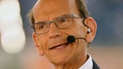 Jan 1, 2019; Orlando, FL, USA; SEC Network analyst Paul Finebaum speaks prior to the 2019 Citrus Bowl between the Penn State Nittany Lions and the Kentucky Wildcats at Camping World Stadium.