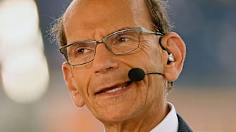 Jan 1, 2019; Orlando, FL, USA; SEC Network analyst Paul Finebaum speaks prior to the 2019 Citrus Bowl between the Penn State Nittany Lions and the Kentucky Wildcats at Camping World Stadium.