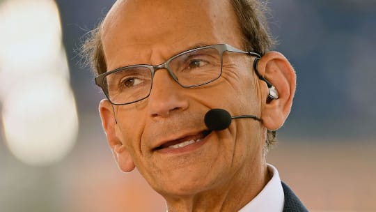 Jan 1, 2019; Orlando, FL, USA; SEC Network analyst Paul Finebaum speaks prior to the 2019 Citrus Bowl between the Penn State Nittany Lions and the Kentucky Wildcats at Camping World Stadium.