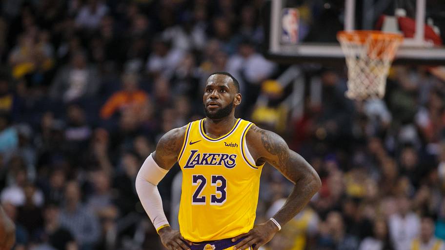LeBron James on the court