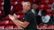 Indiana basketball coach Darian DeVries claps during IU's 81-80 win over Mega Superbet on Aug. 11, 2025, in Puerto Rico.