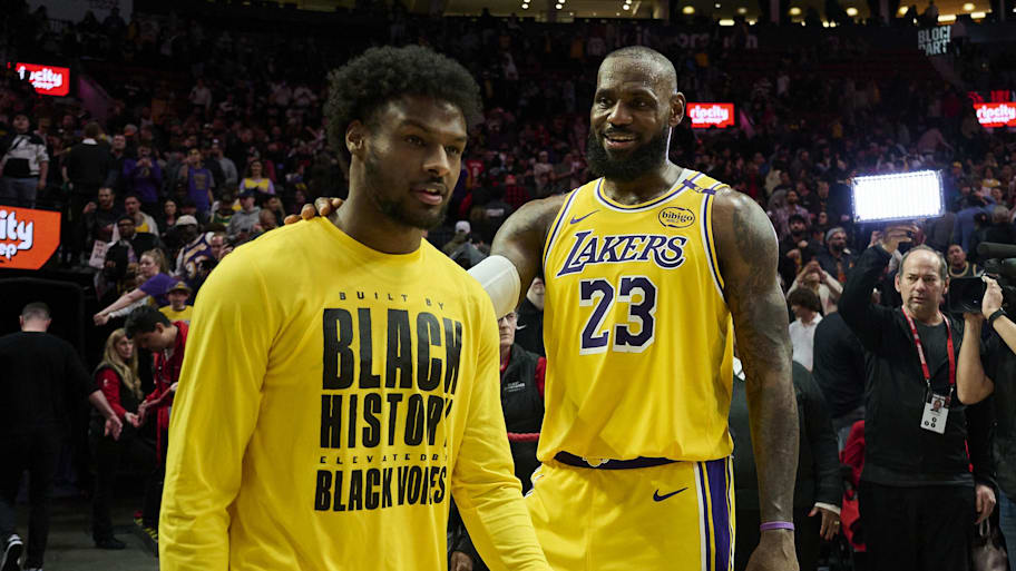 LeBron played with Bronny on the Lakers last season | Troy Wayrynen-Imagn Images