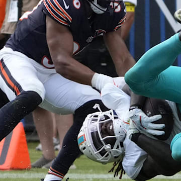 Dolphins running back Alexander Mattison suffered a season-ending neck injury in the team's preseason game vs. the Bears.