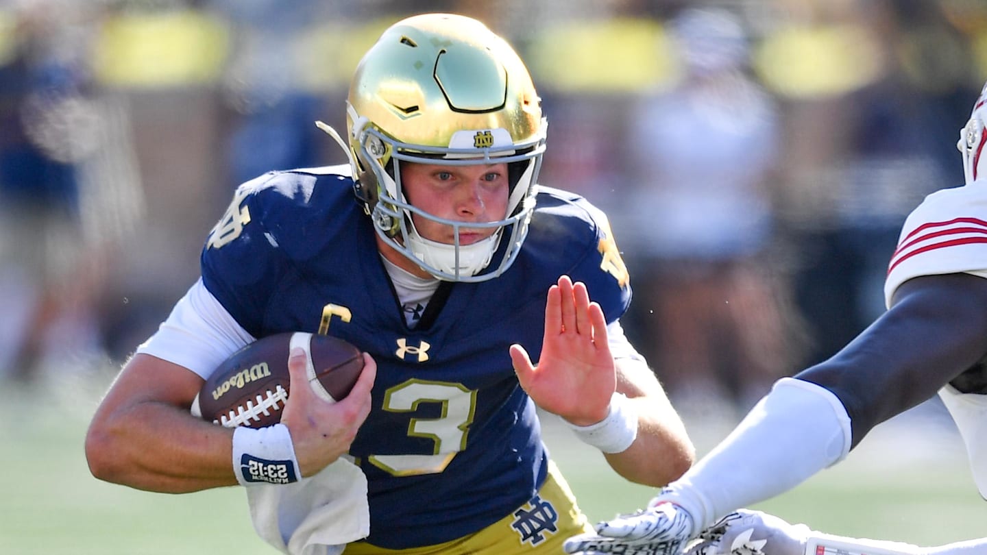 Notre Dame vs. Tech score prediction by expert football model