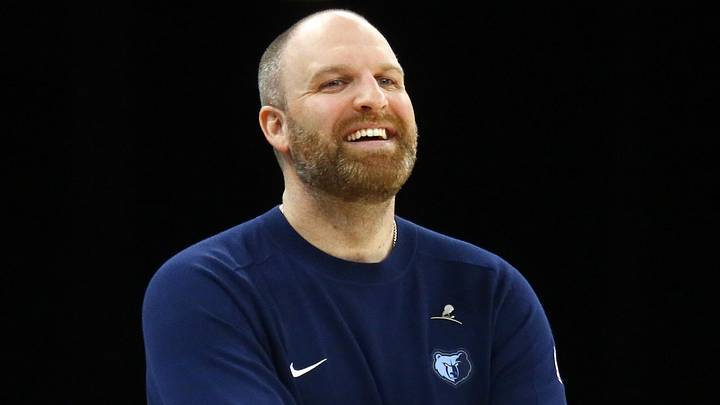 Memphis Grizzlies head coach Taylor Jenkins reacts during the second half against the Portland Trail Blazers at FedExForum on November 25, 2024.