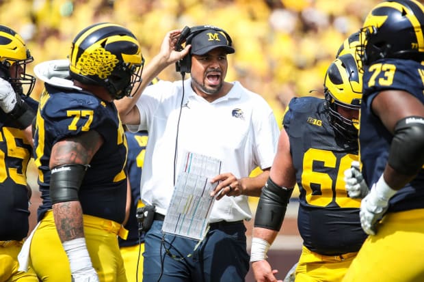 Michigan Wolverines Football offensive line coach Grant Newsome