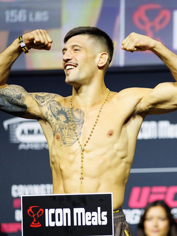 Joel Alvarez during weigh-ins for UFC Fight Night at Amalie Arena.
