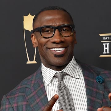 Feb 2, 2019; Atlanta, GA, USA; Shannon Sharpe during red carpet arrivals for the NFL Honors show at the Fox Theatre. Mandatory Credit: Dale Zanine-USA TODAY Sports